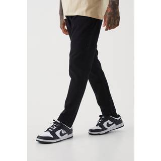 Mens True Black Tapered Rigid Jean