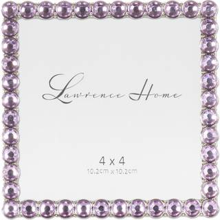 4x4 sølvmetal gnistramme - lys syrin