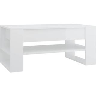 sofabord 102x55x45 cm konstrueret træ hvid højglans