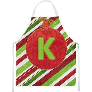 """" Caroline's Treasures CJ1039-KAPRON Julepynt Holiday Folity Initial Letter K Forud Large Multicolor """"