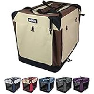 EliteField 4-d?rs sammenfoldelig bl?d hundekasse med gardiner, b?retaske og fleeceseng (2 ?rs garanti) Indend?rs og udend?rs k?ledyrshjem (30"""" L