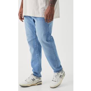 Mens Light Blue Plus Skinny Stretch Jeans
