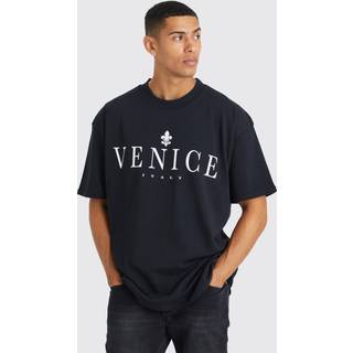 Mens Black Oversized Venice T-shirt