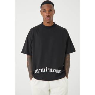 Mens Black Oversized Renaissance Graphic T Shirt