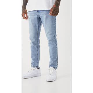 Mens Light Blue Tapered Rigid Jean