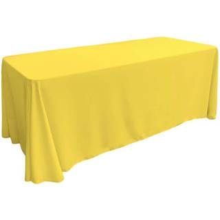 La Linned Polyester Poplin Rectangular Tablecloth 90 med 132-tommer lysegul