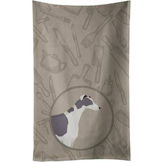 Caroline's Treasures CK2190KTWL Greyhound i køkkenet køkkenhåndklæde