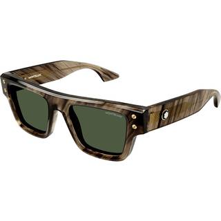 Montblanc MB0253S 005 52 Solbriller Mænd Brun - Brown Horn - 52mm