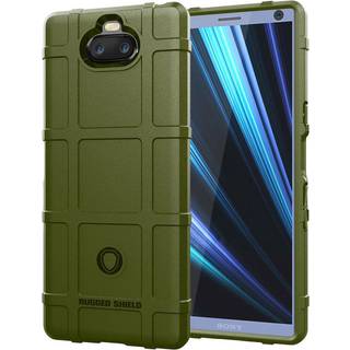 Sony Xperia 10 anti-stød gitter etui - Militærgrøn