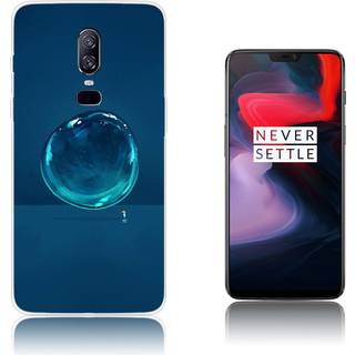 OnePlus 6 beskyttelsesetui i silikone med printet mønster - Vanddråbe