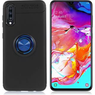Samsung Galaxy A70 fingerring cover - sort / blå