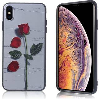 iPhone Xs Max soft gel etui med præget mønster - Style B