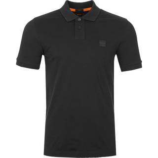 BOSS Orange Herren Polo-Shirt schwarz Slim Fit