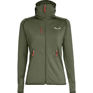 Salewa Women's Agner Hybrid Polarlite Fullzip Hoody Fleecejakke Damer størrelse 38 farve olivengrøn