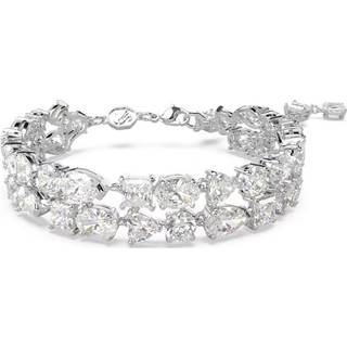 Mesmera Armband, Verschiedene Schliffe, Weiß, Rhodiniert