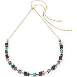 Coeur de Lion 3035/10-1315 Damen-Kette GeoCUBE Iconic Nature schwarz-multicolor