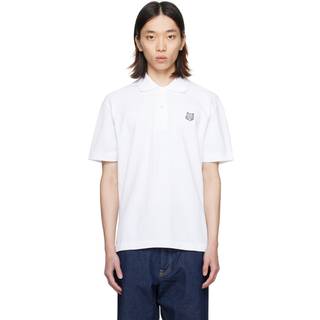 Maison Kitsuné Tonal Fox Head Polo White