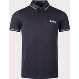 BOSS Green Herren Polo-Shirt blau Slim Fit