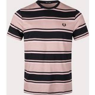 Fred Perry Herren T-Shirt rosa,schwarz gestreift