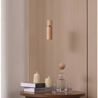 Hængelampe Nojus Lucande, dæmpbar, Lyst træ, Stue/spisestue, Træ