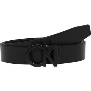 Leather Logo Belt - Black - 90 cm