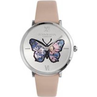 Olivia Burton Signature Butterfly Pink Leather Watch