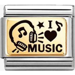Nomination Charm - I love Music - 030166/46 - gold