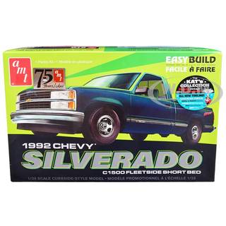 AMT 1992 Chevrolet Silverado Shortbed Fleetside Pickup Easy Build 1:25 Scale Model Kit