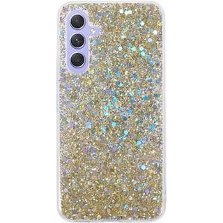 Samsung Galaxy A35 Glitter Flakes TPU Cover - Guld