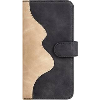 iPhone 15 Pro Max Multifarvet Flip Læder Cover m. Pung - Sort / Brun