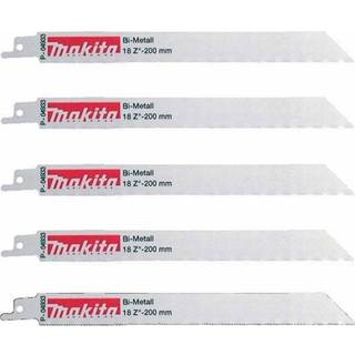 Makita Saber Saw Blade - for wood metal stainless steel wood with nails non-ferrous metal steel pipes steel cast iron profiles iron alloys solid material - 5 pieces