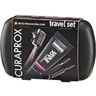 Curaprox Limited Edition Black is White Rejsesæt til tænder, tunge og tandkød