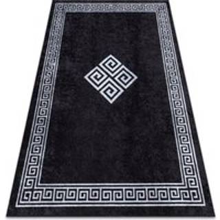 MIRO 52071.804 tæppe skal vaskes Ramme, græsk skridsikker - sort / hvid 120x170 cm
