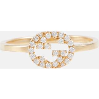 Gucci Interlocking G 18kt gold ring with diamonds - gold - 54MM