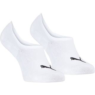 Puma 2-pak Unisex Footie High Cut Socks - White - Str 39/42 * Kampagne *