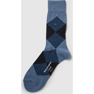 Burlington Herren Socken blau Baumwolle & Mix Gemustert