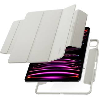 iPad Pro 12.9" (2022 / 2021) Spigen Air Skin Pro Læder Flip Cover - Grå