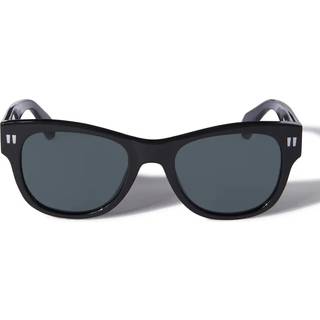 Off-White Unisex OERI107 Moab 1007 black Solbriller Acetat Sort Grå Rund Normal