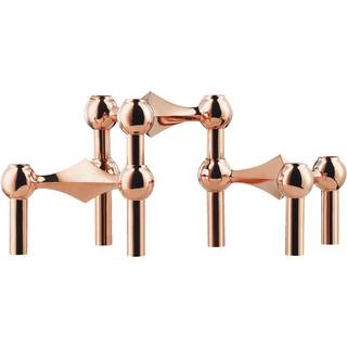 Stoff Nagel Nagel Lysestage 3-pak Rose Gold - Lysestager Zinklegering Roseguld - 9038