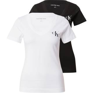 2 Pack V-neck T-shirts - Black - XL