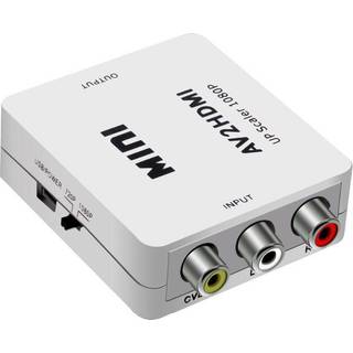 NÖRDIC 3xRCA CVBS Composite til HDMI adapter Støtte til 1080p ved 60Hz, PAL og NTSC