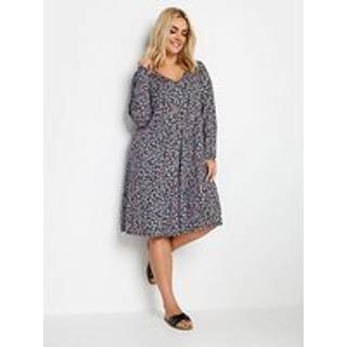 Yours Curve Yours Curve Black/ chorome Pleated Front Shorter Dress