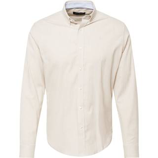Clean Cut Oxford Stretch Skjorte Sand - M