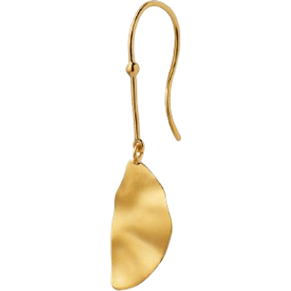 Hook Reflection Moon Ørering, Gold Plated - Left