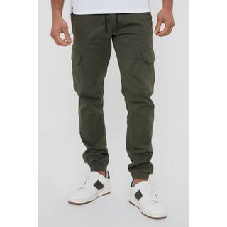 Threadbare Threadbare Khaki Cotton Jogger Style Cargo Trousers With Stretch