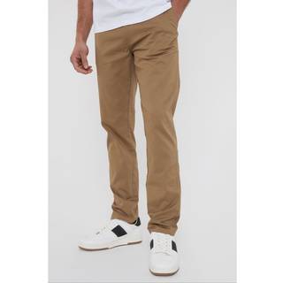 Threadbare Threadbare Dark Stone Regular Fit Chino Trousers with Stretch