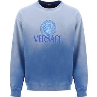 Versace Medusa tie-dye cotton jersey sweatshirt - blue - EU 46