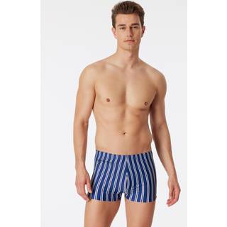 Schiesser Aqua Classic Swim Shorts - Lt blue Stripe - Large