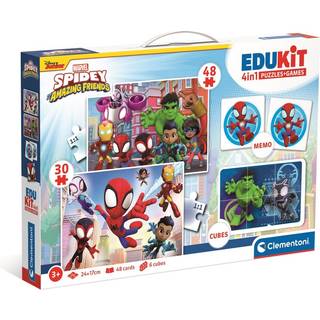 Clementoni Spidey Edukit 4 i 1 - spil og puslespil