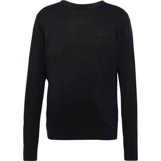 bugatti Herren Pullover schwarz unifarben